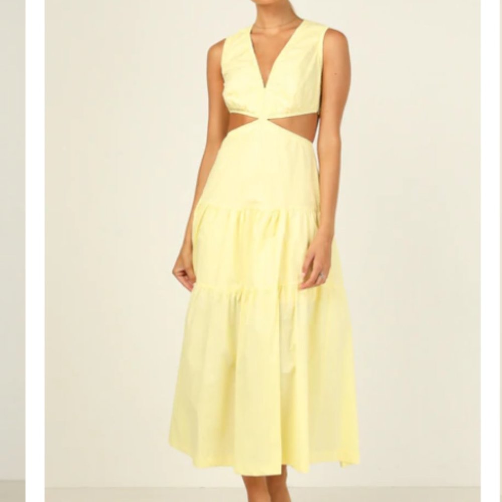 Yellow Cut-out Dress